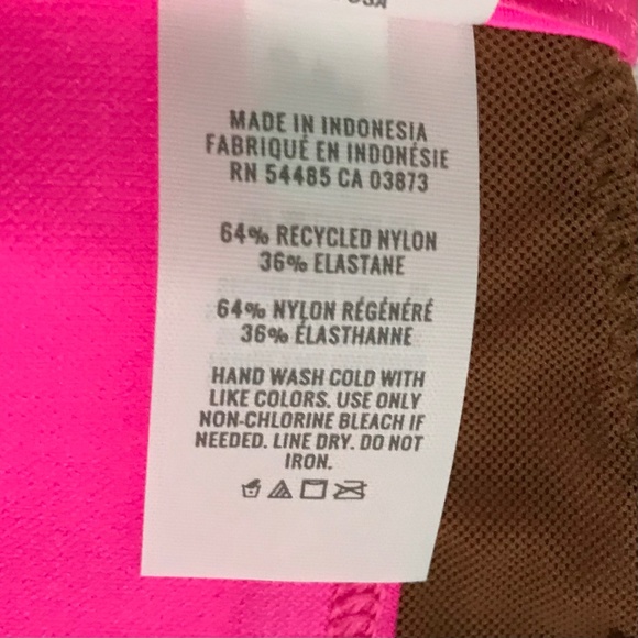 NWT Aerie SMOOTHEZ Mesh Plunge Bralette M Brown Hot Pink - Picture 7 of 8